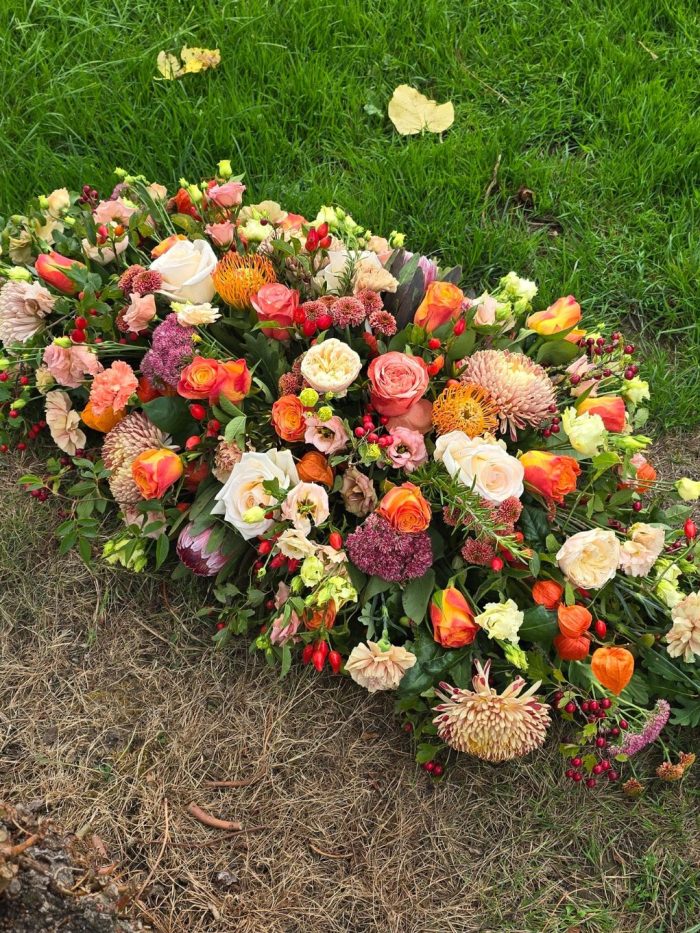 Luxury Seasonal Coffin Arrangement