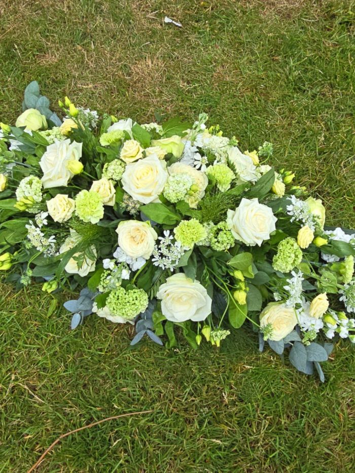 Simply Elegant Coffin Arrangement